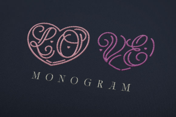 Lo-Ve Monogram: A Charming Display Font for Personalized Branding