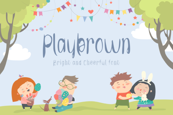 Playbrown Kid: A Chunky Playful Display Font for Makers